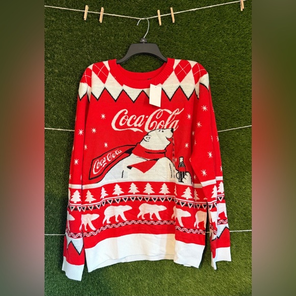 Men’s Size XL Coca Cola Polar Bear Sweater - Picture 1 of 6
